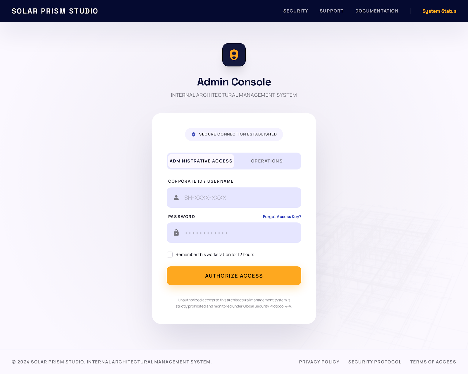 Admin Console Login Roundy preview