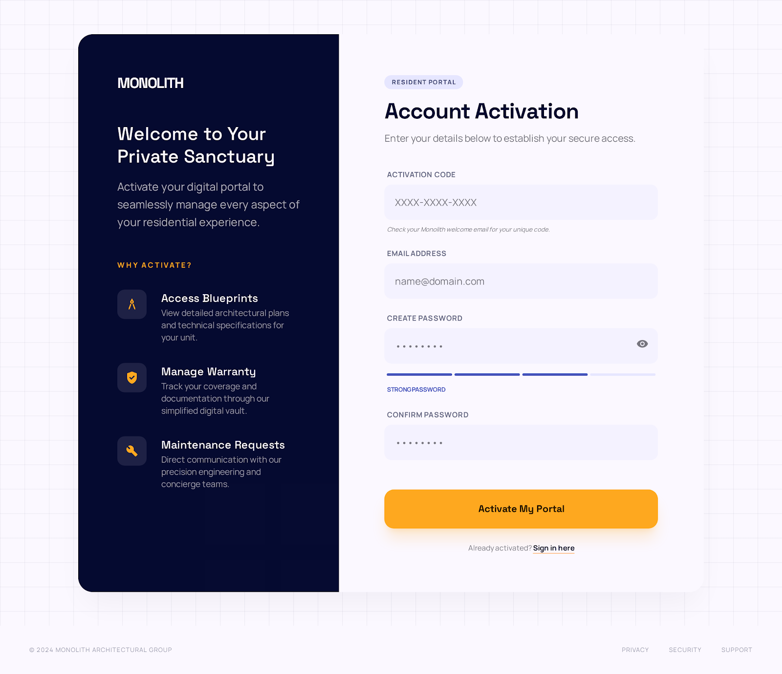 Resident Account Activation Roundy preview