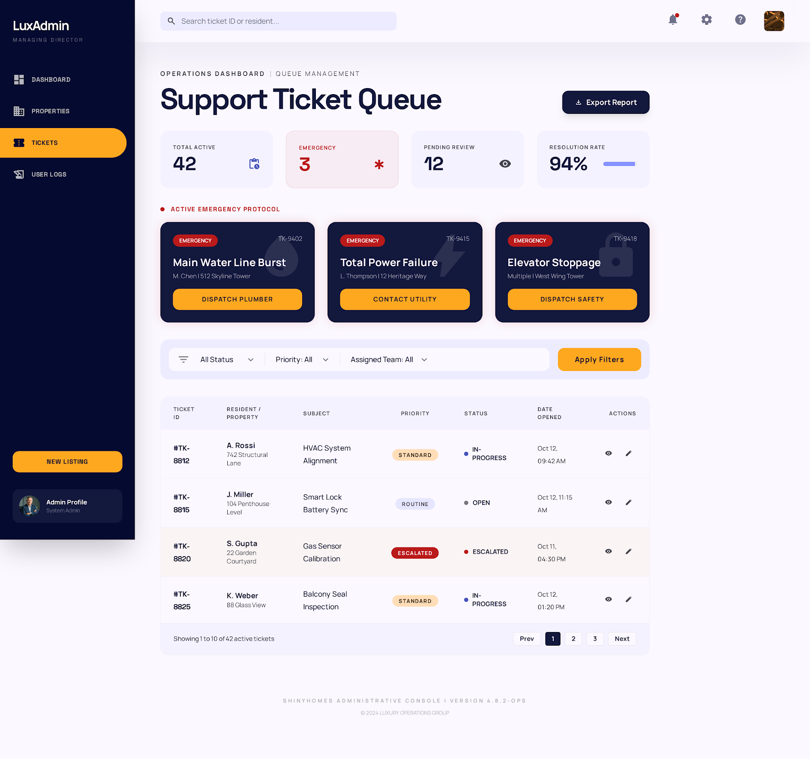 Ticket Queue Admin Console Roundy preview