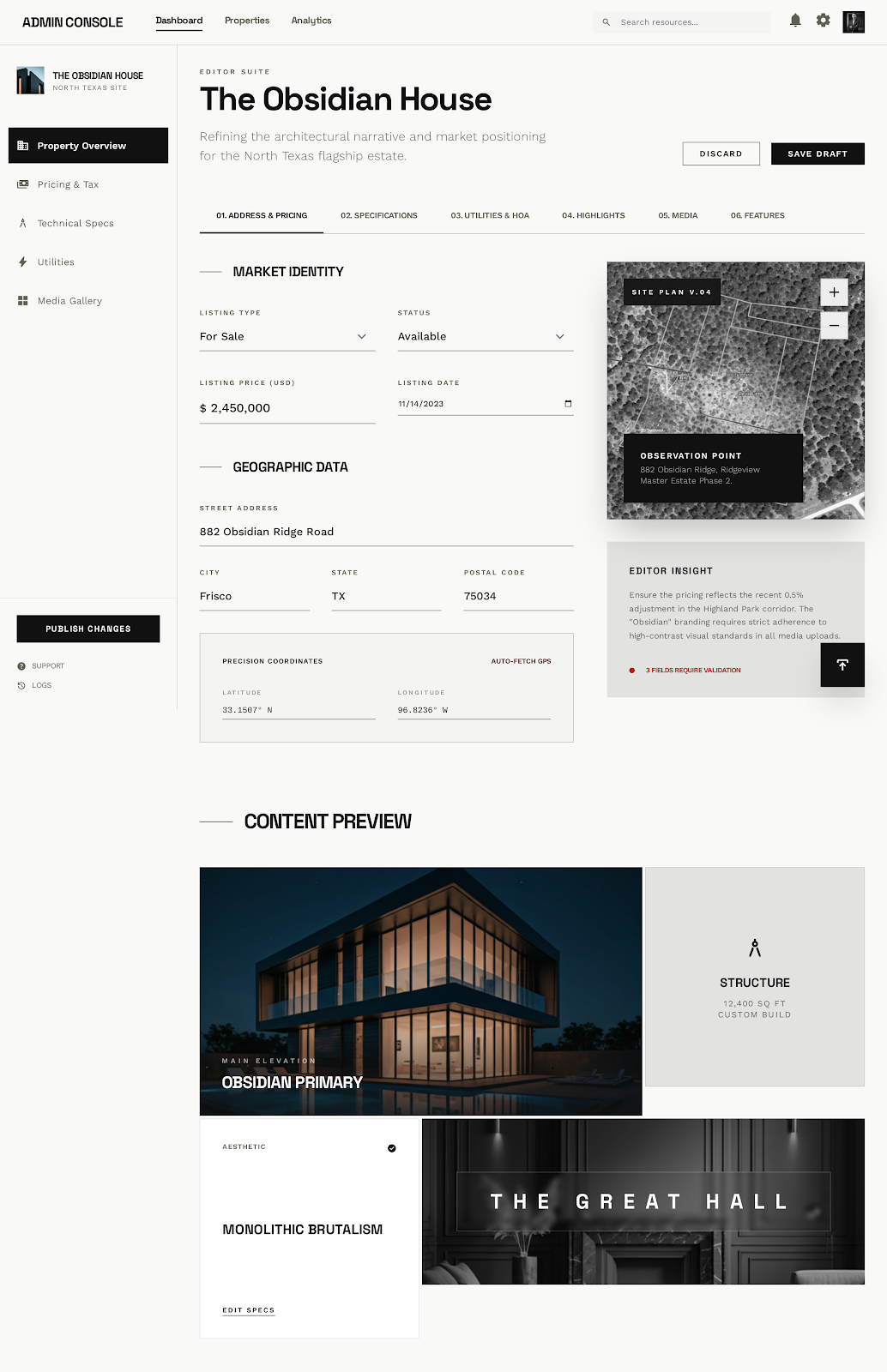 Admin Edit Home The Obsidian House Sharp preview