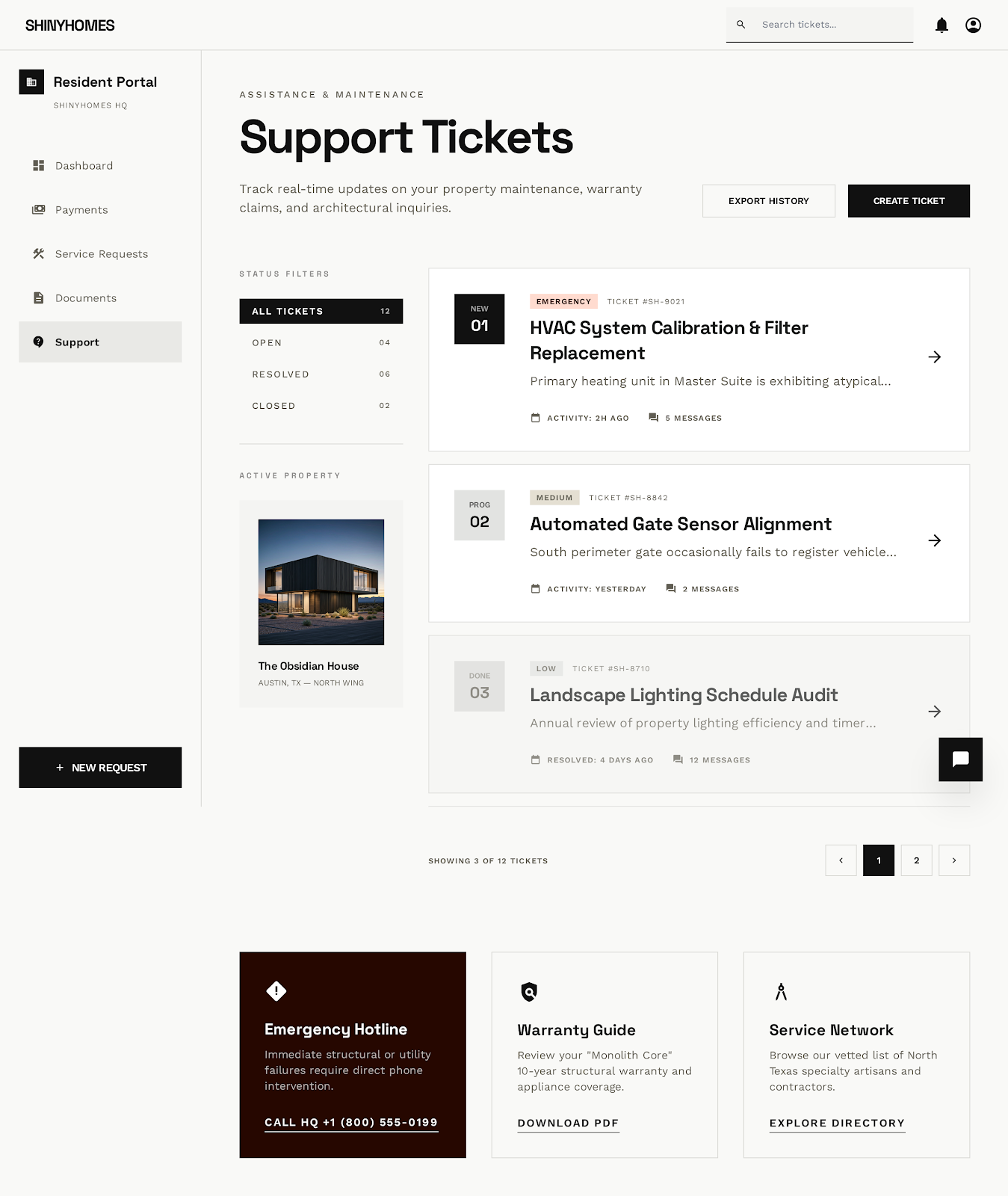 Resident My Support Tickets Sharp preview