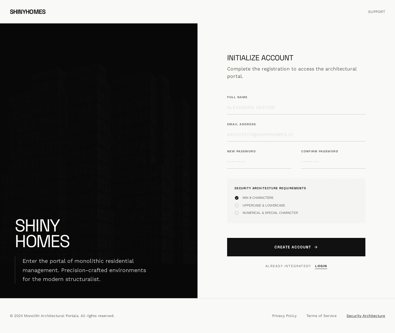 Resident Portal Signup Sharp preview